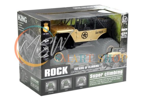 Auto Zdalnie Sterowane Jeep R/C 1:18 Złoty Auto Zdalnie Sterowane Jeep R/C 1:18 Złoty