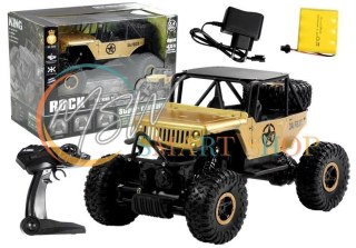 Auto Zdalnie Sterowane Jeep R/C 1:18 Złoty