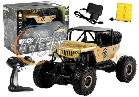 Auto Zdalnie Sterowane Jeep R/C 1:18 Złoty Auto Zdalnie Sterowane Jeep R/C 1:18 Złoty