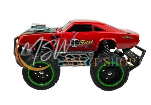 Auto Zdalnie Sterowane R/C 6.5 km/h Wysokie Koła Czerwone Auto Zdalnie Sterowane R/C 6.5 km/h Wysokie Koła Czerwone