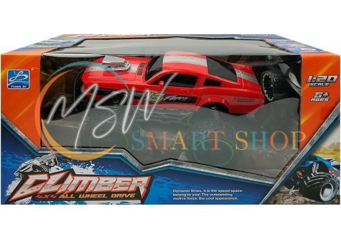 Auto Zdalnie Sterowane R/C 6.5 km/h Wysokie Koła Czerwone Auto Zdalnie Sterowane R/C 6.5 km/h Wysokie Koła Czerwone