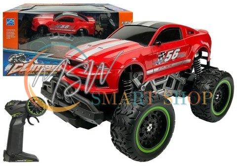 Auto Zdalnie Sterowane R/C 6.5 km/h Wysokie Koła Czerwone Auto Zdalnie Sterowane R/C 6.5 km/h Wysokie Koła Czerwone