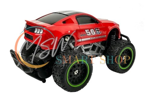 Auto Zdalnie Sterowane R/C 6.5 km/h Wysokie Koła Czerwone Auto Zdalnie Sterowane R/C 6.5 km/h Wysokie Koła Czerwone