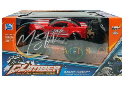 Auto Zdalnie Sterowane R/C 6.5 km/h Wysokie Koła Czerwone Auto Zdalnie Sterowane R/C 6.5 km/h Wysokie Koła Czerwone
