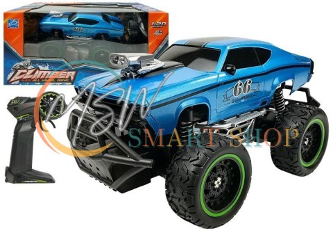 Auto Zdalnie Sterowane R/C 6.5 km/h Wysokie Koła Niebieskie Auto Zdalnie Sterowane R/C 6.5 km/h Wysokie Koła Niebieskie