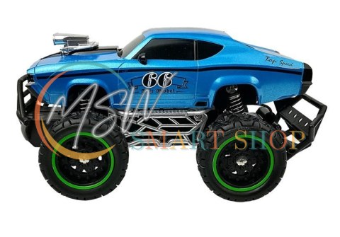 Auto Zdalnie Sterowane R/C 6.5 km/h Wysokie Koła Niebieskie Auto Zdalnie Sterowane R/C 6.5 km/h Wysokie Koła Niebieskie