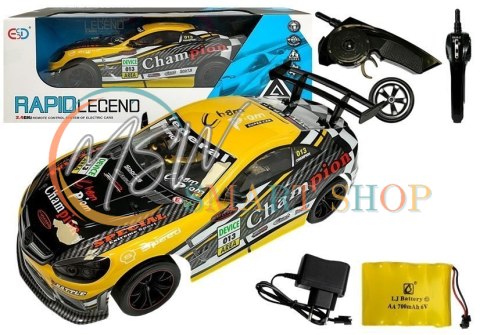 Auto Zdalnie Sterowane Sportowe 2.4GHz Żółte Auto Zdalnie Sterowane Sportowe 2.4GHz Żółte
