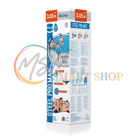 Basen Ogrodowy Stelażowy 305 x 76 cm Bestway 56406 Basen Ogrodowy Stelażowy 305 x 76 cm Bestway 56406