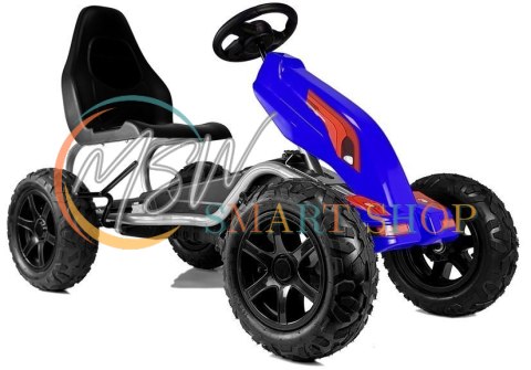 Gokart na Pedały B012 Pompowane Koła Niebieski Gokart na Pedały B012 Pompowane Koła Niebieski