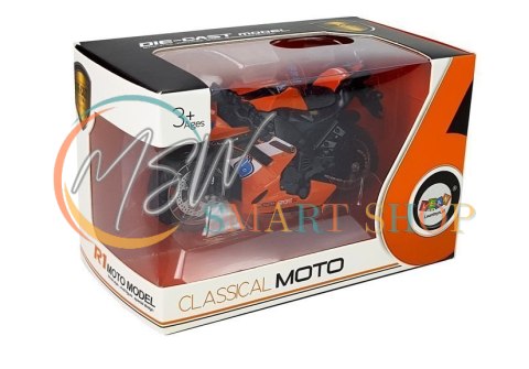 Motocykl z Napędem Frykcyjnym Dźwięki Motor 1:14 Pomarańczowy Motocykl z Napędem Frykcyjnym Dźwięki Motor 1:14 Pomarańczowy