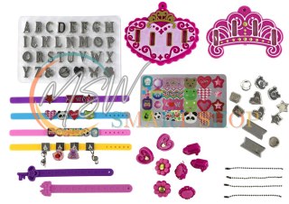 Zestaw do Biżuterii Bransoletek Zawieszek Literki DIY