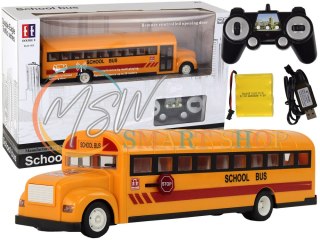 Żółty Autobus Szkolny Zdalnie Sterowany R/C Otwierane Drzwi