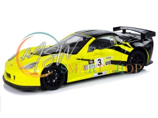 Auto Sportowe Wyścigowe R/C 1:18 Corvette C6.R Żółty 2.4 G Światła