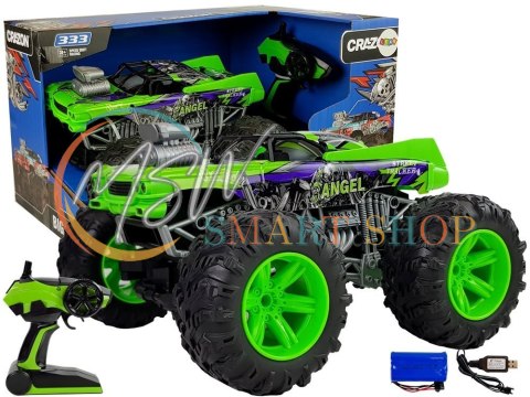 Auto Terenowe Zdalnie Sterowane 1:14 2.4G RC Zielone Duże Koła