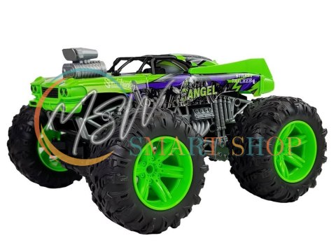 Auto Terenowe Zdalnie Sterowane 1:14 2.4G RC Zielone Duże Koła