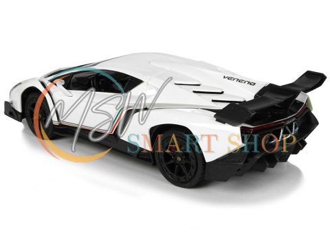 Auto Zdalnie Sterowane Lamborghini Veneno Biały Kierownica Dźwięk Światła Auto Zdalnie Sterowane Lamborghini Veneno Biały Kierownica Dźwięk Światła