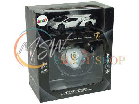 Auto Zdalnie Sterowane Lamborghini Veneno Biały Kierownica Dźwięk Światła Auto Zdalnie Sterowane Lamborghini Veneno Biały Kierownica Dźwięk Światła
