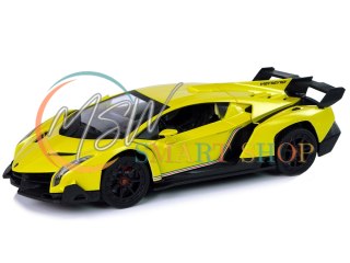Auto Zdalnie Sterowane Lamborghini Veneno Żółte 2,4 G Pilot Kierownica Dźwięk Światła