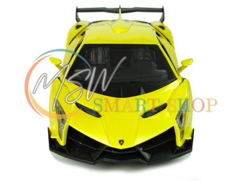 Auto Zdalnie Sterowane Lamborghini Veneno Żółte 2,4 G Pilot Kierownica Dźwięk Światła Auto Zdalnie Sterowane Lamborghini Veneno Żółte 2,4 G Pilot Kierownica Dźwięk Światła