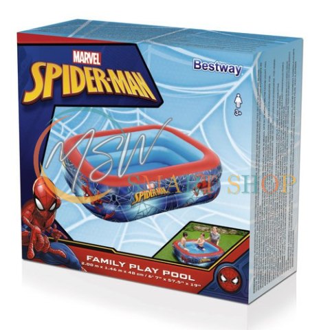 Basen Dmuchany Spider-Man 200x146x48 cm Bestway 98011 Basen Dmuchany Spider-Man 200x146x48 cm Bestway 98011