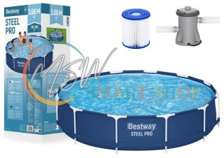 Basen ogrodowy stelażowy 366 x 76 cm zestaw Bestway 56681