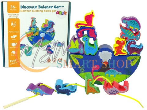 Drewniana Gra Dinosaur Balance Game Dinozaury Zręcznościowa Drewniana Gra Dinosaur Balance Game Dinozaury Zręcznościowa