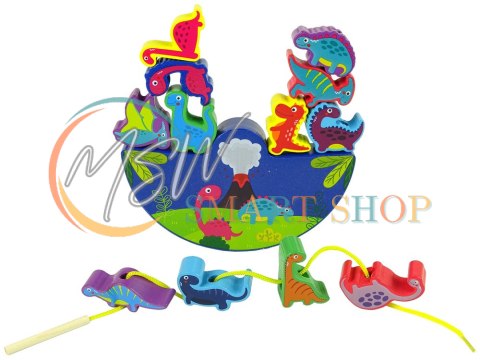 Drewniana Gra Dinosaur Balance Game Dinozaury Zręcznościowa Drewniana Gra Dinosaur Balance Game Dinozaury Zręcznościowa