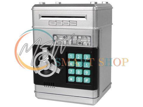 Elektroniczny Sejf Skarbonka Oszczędzanie Srebrny Kod Elektroniczny Sejf Skarbonka Oszczędzanie Srebrny Kod