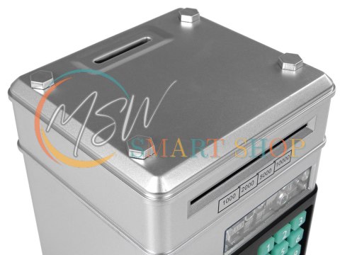 Elektroniczny Sejf Skarbonka Oszczędzanie Srebrny Kod Elektroniczny Sejf Skarbonka Oszczędzanie Srebrny Kod