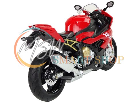 Motocykl Model BMW S1000RR Czerwony Dźwięki Światła Motocykl Model BMW S1000RR Czerwony Dźwięki Światła