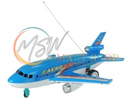 Samolot Zdalnie Sterowany Niebieski Pilot 40 Mhz Światła