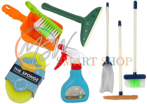 Zestaw do Sprzątania Cleaning Set 11 Elementów AGD Mop Miotła Wiadro Zestaw do Sprzątania Cleaning Set 11 Elementów AGD Mop Miotła Wiadro