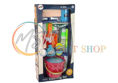 Zestaw do Sprzątania Cleaning Set 11 Elementów AGD Mop Miotła Wiadro Zestaw do Sprzątania Cleaning Set 11 Elementów AGD Mop Miotła Wiadro