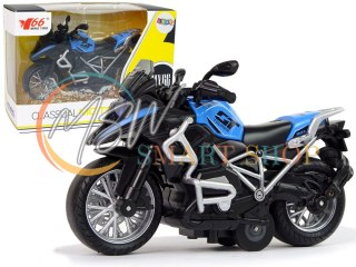 Motocykl GT Niebieski 1:14 Napęd Pull-Back Dźwięk Światła