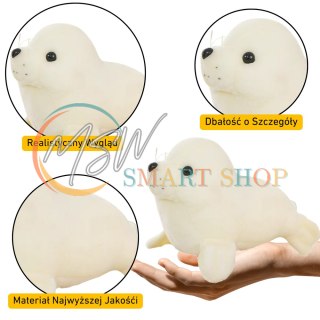 Pluszowa Foczka Pluszak Maskotka Przytulanka Biała 24cm