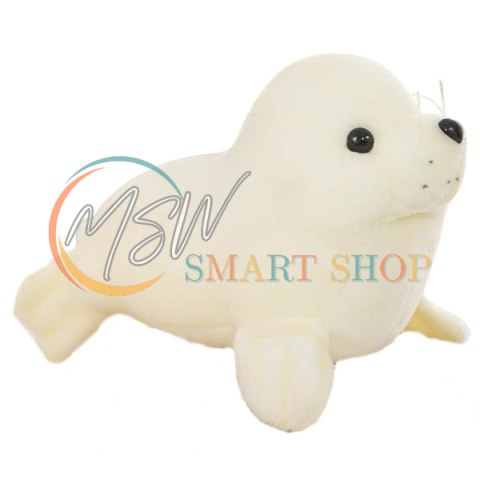 Pluszowa Foczka Pluszak Maskotka Przytulanka Biała 24cm Pluszowa Foczka Pluszak Maskotka Przytulanka Biała 24cm