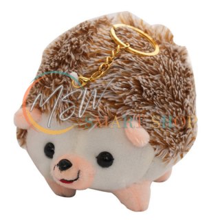 Pluszowy Jeż Maskotka Brelok Kółko Brązowy 9cm