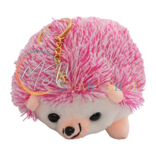 Pluszowy Jeż Maskotka Brelok Kółko Różowy 9cm