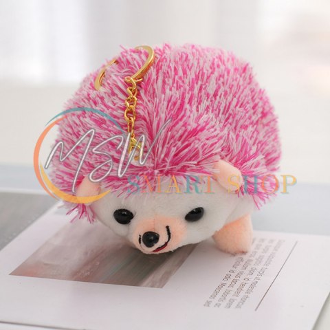 Pluszowy Jeż Maskotka Brelok Kółko Różowy 9cm Pluszowy Jeż Maskotka Brelok Kółko Różowy 9cm