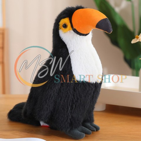 Pluszowy Ptak Tukan Pluszak Maskotka Przytulanka Biały 35cm Pluszowy Ptak Tukan Pluszak Maskotka Przytulanka Biały 35cm