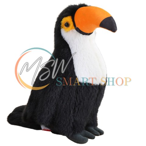 Pluszowy Ptak Tukan Pluszak Maskotka Przytulanka Biały 35cm Pluszowy Ptak Tukan Pluszak Maskotka Przytulanka Biały 35cm