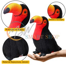 Pluszowy Ptak Tukan Pluszak Maskotka Przytulanka Czerwony 35cm