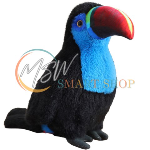 Pluszowy Ptak Tukan Pluszak Maskotka Przytulanka Niebieski 30cm Pluszowy Ptak Tukan Pluszak Maskotka Przytulanka Niebieski 30cm