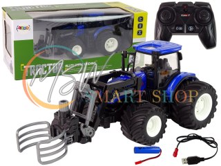 Traktor Zdalnie Sterowany z Chwytnikiem Niebieski