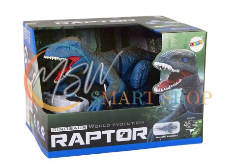 Zdalnie Sterowany Dinozaur Velociraptor Dźwięk Odgłosy Ryczenia Niebieski Zdalnie Sterowany Dinozaur Velociraptor Dźwięk Odgłosy Ryczenia Niebieski