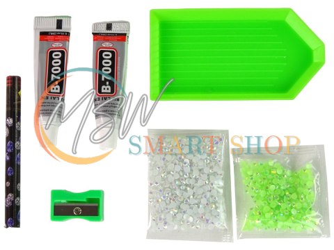 Zestaw DIY Diamentowy Renifer DIY Kryształki Brelok 3D Biały Zestaw DIY Diamentowy Renifer DIY Kryształki Brelok 3D Biały
