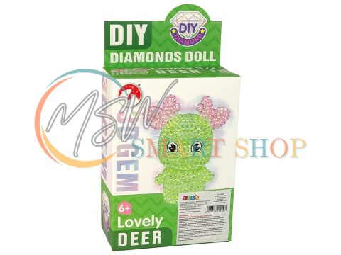 Zestaw DIY Diamentowy Renifer DIY Kryształki Brelok 3D Zielony Zestaw DIY Diamentowy Renifer DIY Kryształki Brelok 3D Zielony