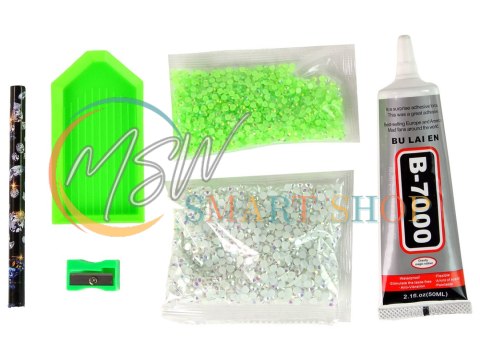 Zestaw Jednorożec DIY Diamenty Kryształki Zielony Zestaw Jednorożec DIY Diamenty Kryształki Zielony