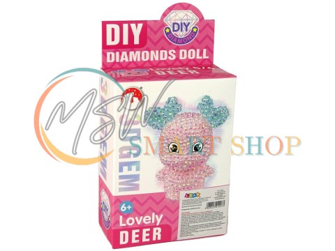 Zestaw Kreatywny DIY Diamentowy Renifer DIY Kryształki Brelok 3D Różowy Zestaw Kreatywny DIY Diamentowy Renifer DIY Kryształki Brelok 3D Różowy