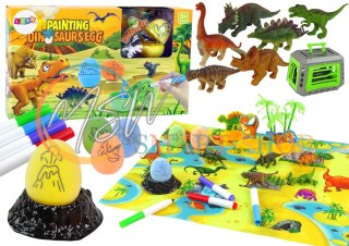 Zestaw Kreatywny DIY Dinozaury Jaja Do Malowania Transporter